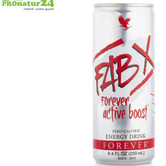 FAB X active boost Energydrink - kalorienfrei mit Aloe Vera (forever), 12 Stück