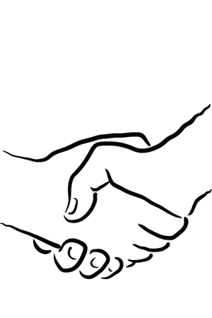 Handschlag, ein Symbol der Wertschätzung