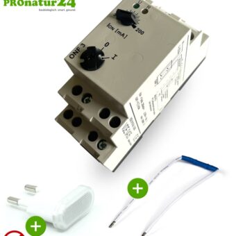 ONF3 Netzfreischalter / Netzabkoppler | Set mit zweipoliger Abschaltung inkl. Grundlastwiderstand und LED Kontrolllampe