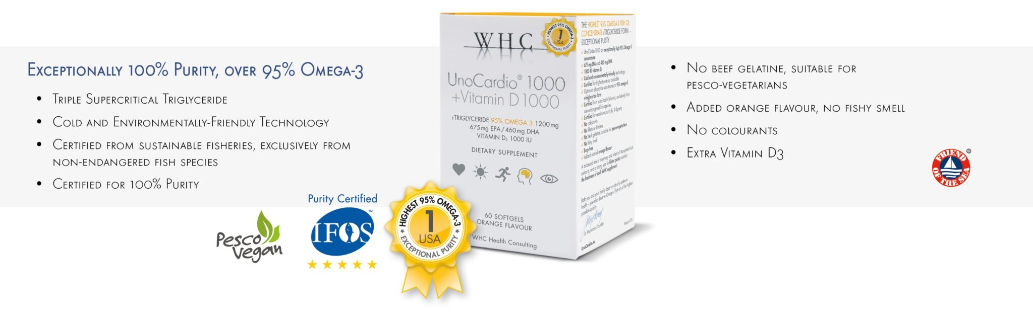 WHC UnoCardio® 1000 + Vitamin D 1000 | OMEGA-3 Fettsäuren | 60 Weichkapseln 18 WHC UnoCardio® 1000 + Vitamin D 1000 | OMEGA-3 Fettsäuren | 60 Weichkapseln
