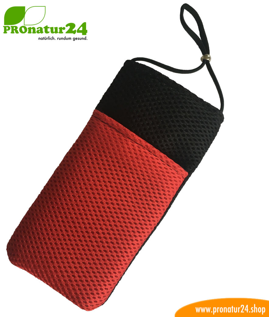 Handyhülle Handytasche mit Strahlenschutz, Sonderedition schwarz-rot