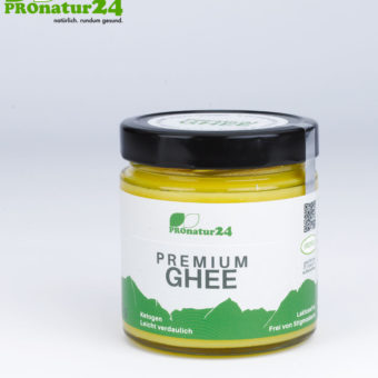 AMAZON - PREMIUM GHEE. Ayurvedisches Butterschmalz aus 100% Heumilch (zert. Weidehaltung AT). Perfekt für Low Carb und Ketogene Ernährung.