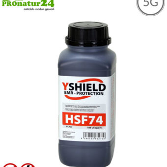 Abschirmfarbe HSF74. RESTBESTAND. HF Abschirmung bis 45 dB, NF Erdung notwendig. Ohne Konservierungsstoffe. 5G ready!