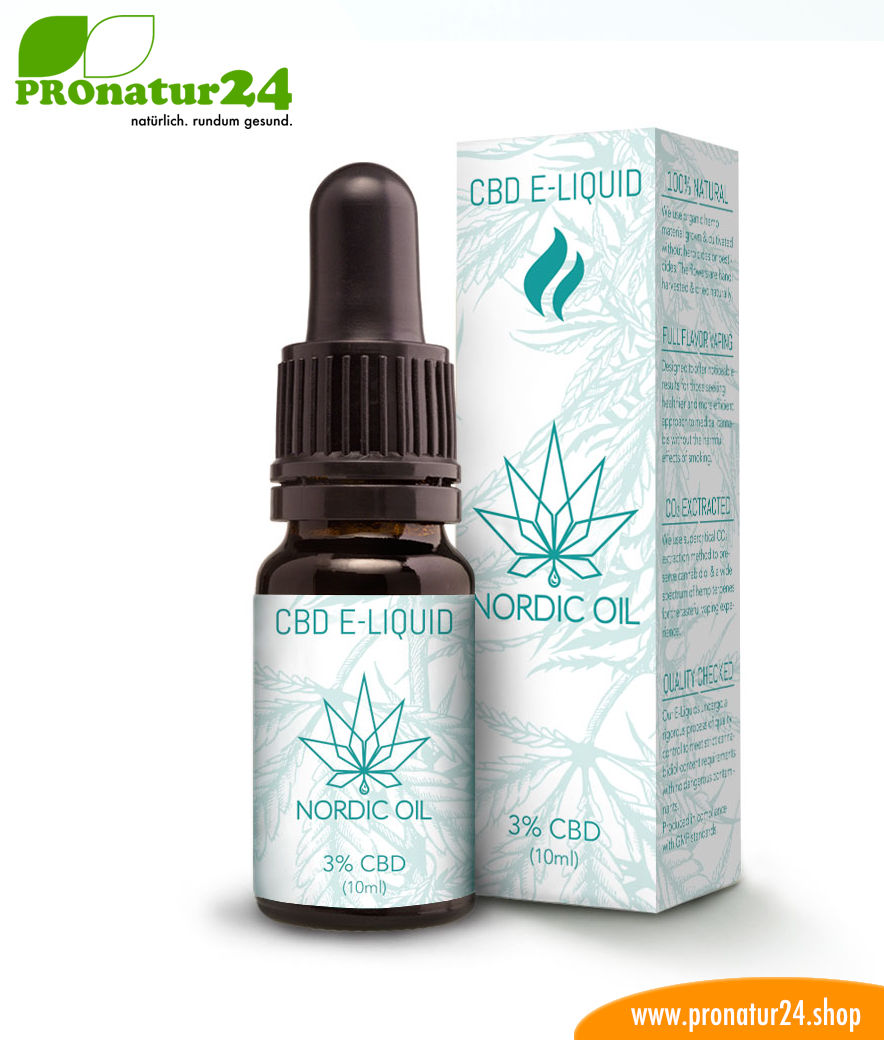 CBD E-LIQUID der Cannabis Pflanze mit 3 % CBD Anteil. Ohne THC.
