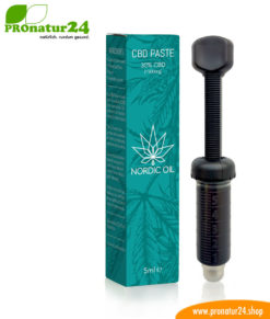 CBD PASTE der Cannabis Pflanze mit 30 % CBD Anteil. Ohne THC. Biologisch und vegan produziert von Nordic Oil.
