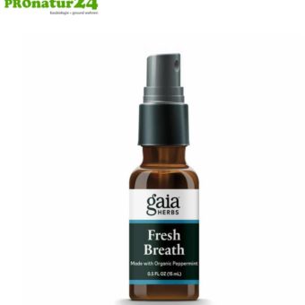 Fresh Breath Mundspray gegen Mundgeruch von Gaia Herbs | Pfefferminze | 15 ml Füllmenge
