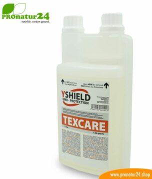 Texcare Waschmittel von YShield. Speziell entwickelt für Abschirmtextilien.