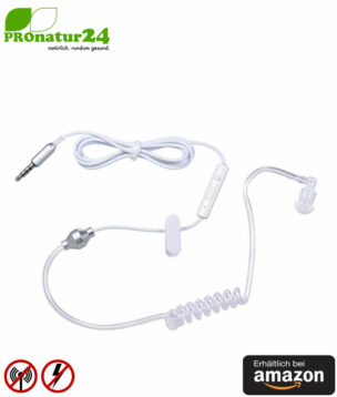 KKmoon AirTube Monaural In-Ear-Headset auf Amazon. Gegen Elektrosmog mittels Luftschlauch. Klinkenstecker. Für iOS und Android.