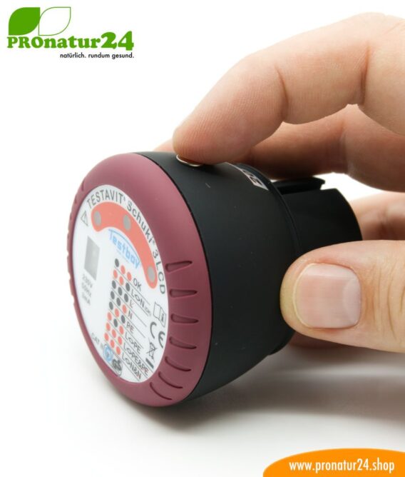 TESTAVIT SCHUKI 3 LCD Steckdosen Sockel Tester. Schneller Check der Erdung und Verdrahtung.