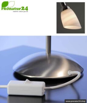 Geschirmte Lichtdusche als Tischleuchte, E14 Fassung, 40 Watt