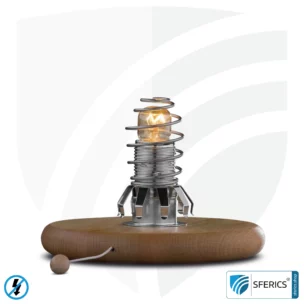 Geschirmter Lampensockel | Zum Nachrüsten von z.B. Salzkristall Leuchten und geeigneten Lampenschirmen | E14 Fassung. 15 Watt.