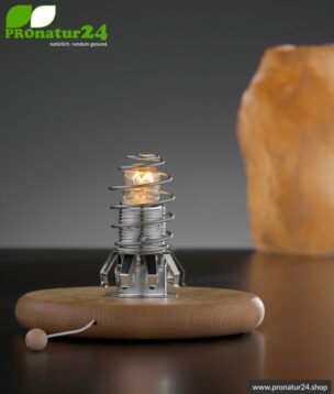 Geschirmter Lampensockel zum Nachrüsten von zB. Salzkristall-Leuchten oder selbst designte Lampenschirme. E14 Fassung, 15 Watt.