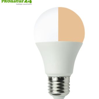 8 Watt LED Vollspektrum DuoLight | Natur-nah flimmerfreies Licht | 5400 K + 4000 K + 2900 K | Hell wie 80 Watt | 700 Lumen. E27 Sockel.