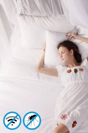 Mückenschutz durch Baldachin