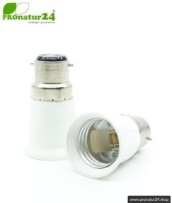 Referenzen unserer Kunden 6 Adapter Leuchtmittel E27 Fassung (Schraubengewinde) auf B22 Bajonett Sockel | Beleuchtung & Lichttechnik