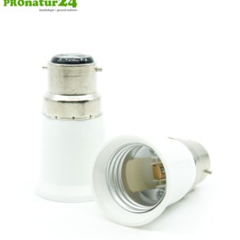 Adapter Leuchtmittel E27 Fassung (Schraubengewinde) auf B22 Bajonett Sockel | Beleuchtung & Lichttechnik
