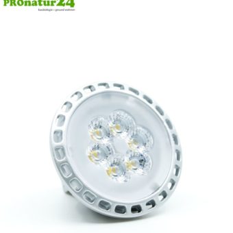 6 Watt LED Vollspektrum Spot | Natur-nah flimmerfreies Licht | Hell wie 35 Watt | 5200 Kelvin, 450 Lumen, dimmbar | GU5.3 (MR16) Sockel