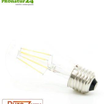 4,2 Watt LED Filament Pure-Z-Retro BIO LICHT | hell wie 40 Watt, 420 Lumen | warmweiß (2700 Kelvin) | CRI >90, flimmerfrei (< 1%), E27