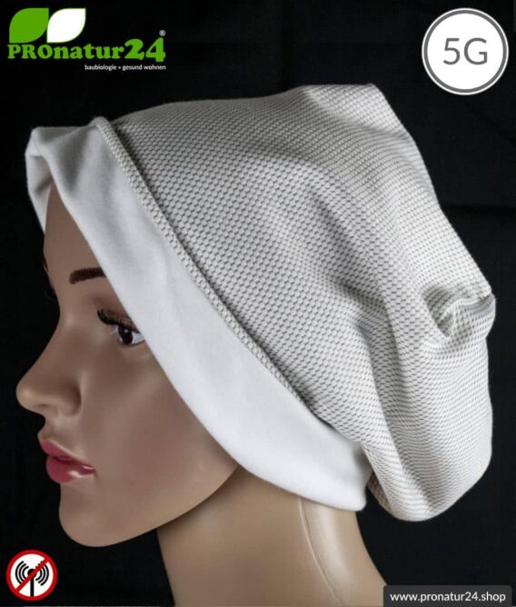 ANTIWAVE abschirmende Mütze Beany | Schutz vor Elektrosmog HF mit Wirkungsgrad bis 99,9 % (Handy, WLAN, LTE) | 5G ready!