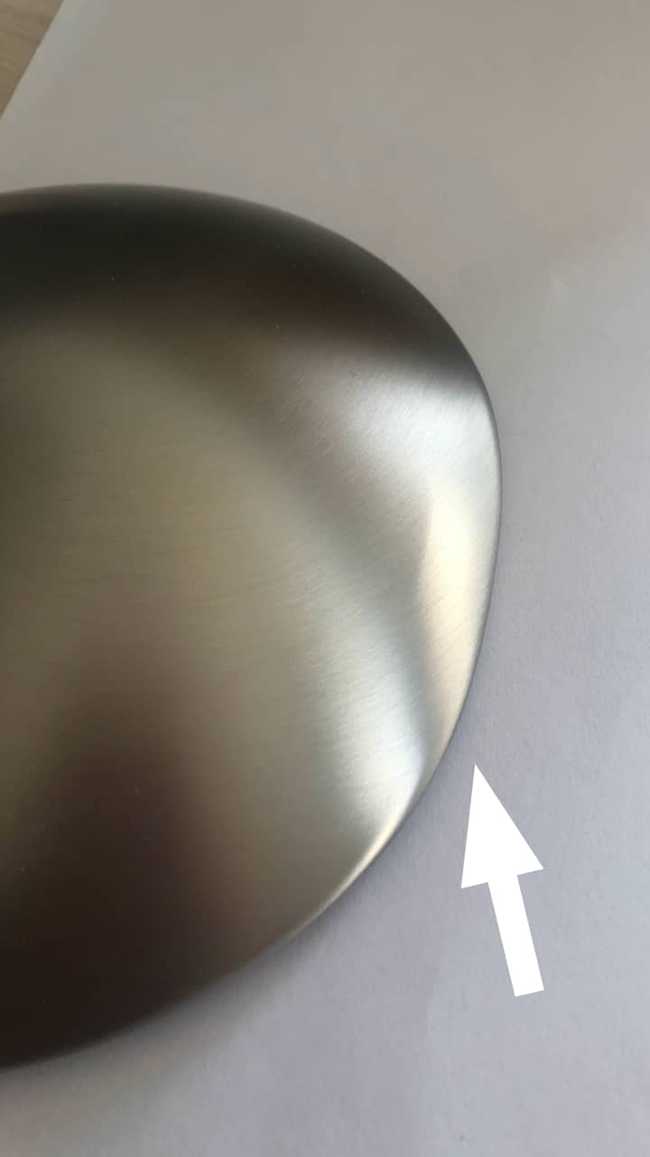 Geschirmte Lichtdusche als Tischleuchte | handgefertigtes Opalglas | E14 | 40 Watt | B-Ware mit Delle im Fuss 11 Lichtdusche B-Ware mit Delle im Fuss
