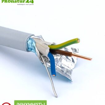 (N)HXMH(St)-J 3x 2,5 mm² geschirmtes Elektrokabel Mantelleitung | Halogenfrei | Weichmacherfrei | Verlegekabel zur Vermeidung elektrischer Felder NF