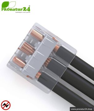 WAGO Compact Verbindungsklemme, Serie 221 | Modell 221-413 | für 3 ein-, fein- und mehrdrähtige Leiter | Leiterquerschnitt 0,14 bis 4 mm² | 450V / 32 A | Alternative zur Lüsterklemme | 50 Stück
