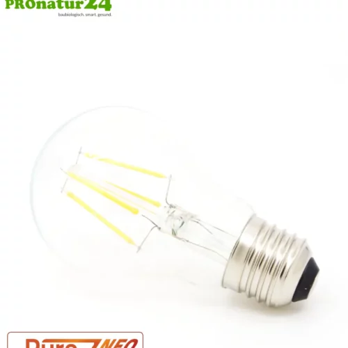 4,2 Watt LED Filament Pure-Z NEO von BioLicht | CRI 97 | Hell wie 38 Watt, 400 Lumen | warmweiß (2700 K) | flimmerfrei (< 1%), E27 Sockel
