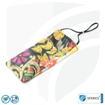 Handytasche eWall | Handyhülle Design farbenpracht | Anti Elektrosmog inkl. 5G | 3in1 Schutz inkl. RFID Datenschutz | iPhone, Android, Smartphone, usw.