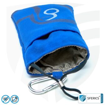 Handyhülle eWall | Handytasche königsblau | Anti Elektrosmog inkl. 5G | 3in1 Schutz inkl. RFID Datenschutz | iPhone, Android, Smartphone, usw.