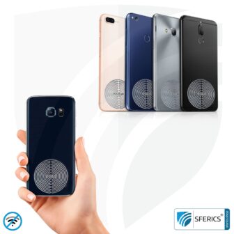 FAZUP family silver | Passive Antenne zur Reduktion vor Mobilfunkstrahlung | 4x Patch mit innovativem, messbarem Schutz vor HF Elektrosmog im € Sparen Set!