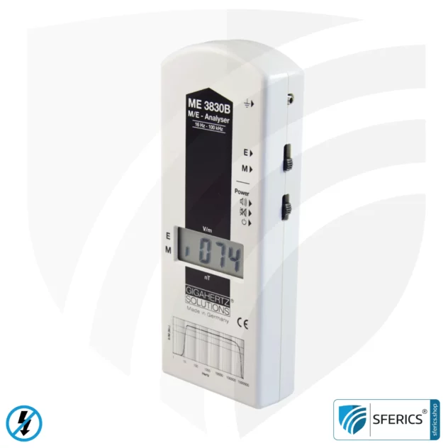 NF ANALYSER ME3830B | Niederfrequenz Messgerät für Elektrosmog | Erkennung elektrischer Wechselfelder und Magnetfelder | Messbereich 16 Hz bis 100 kHz