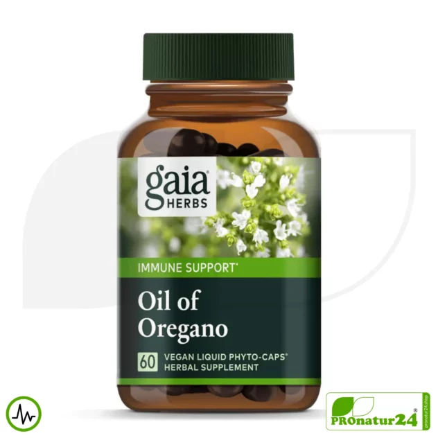 OIL OF OREGANO von Gaia Herbs | Power-Pflanze für die natürliche Widerstandsfähigkeit | Verdauung | Vitalität | Wohlbefinden | 60 Kapseln