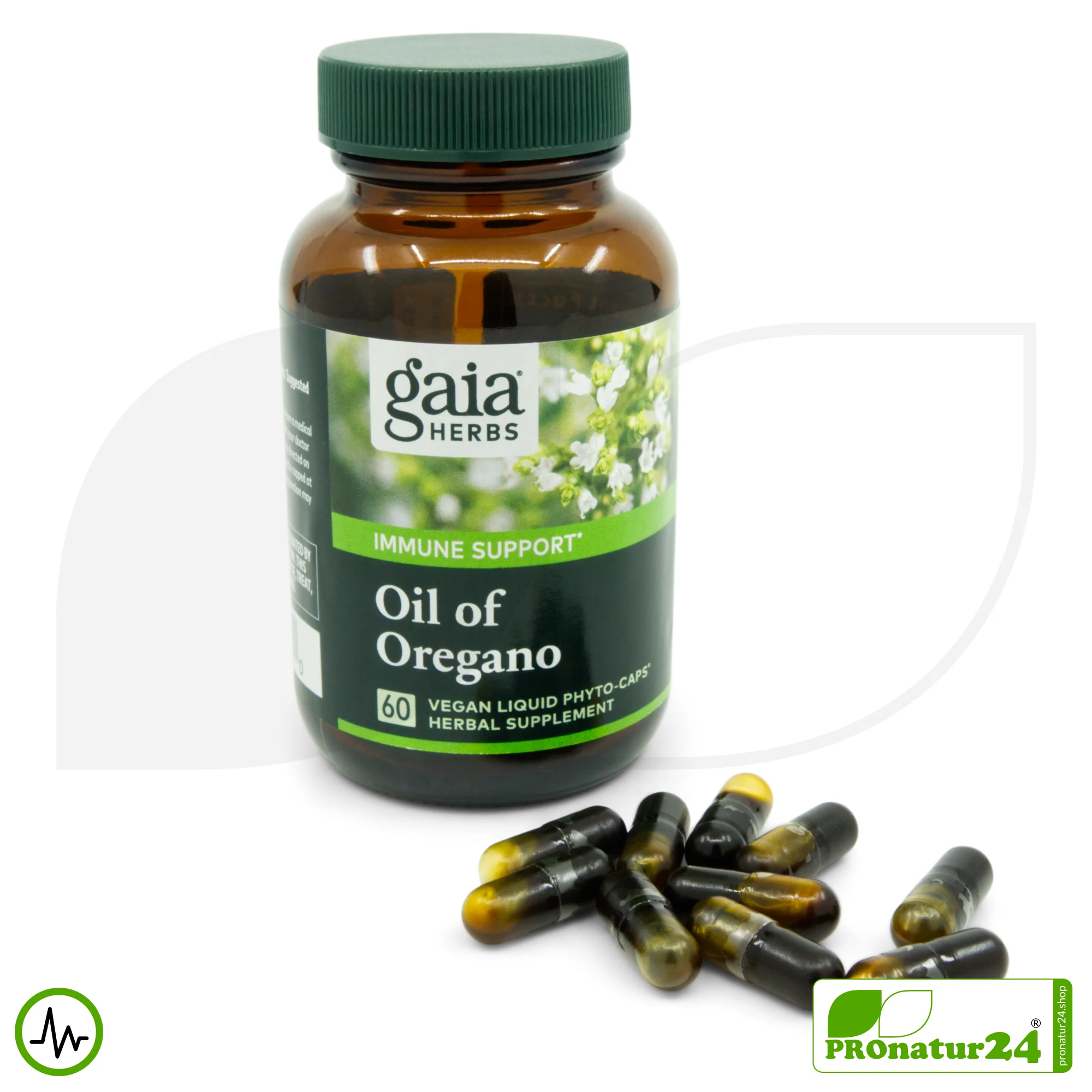 OIL OF OREGANO von Gaia Herbs | Power-Pflanze für die natürliche Widerstandsfähigkeit | Verdauung | Vitalität | Wohlbefinden | 60 Kapseln