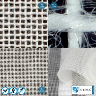 NATURELL™ Abschirmstoff | ideal für Vorhänge und Baldachine | HF Abschirmung bis 40 dB von Elektrosmog durch FUNK, WLAN, DECT, LTE | 5G ready!