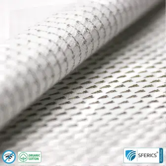 NEW ANTIWAVE OC Abschirmstoff | hellgrau | Ideal für Bekleidung und Unterbekleidung | HF Schirmdämpfung gegen Elektrosmog bis 33 dB | 5G ready!