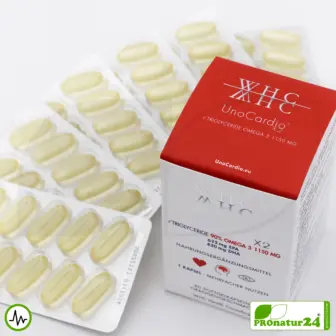 WHC UnoCardio® X2 | OMEGA-3 Fettsäuren | 60 Weichkapseln mit Orangengeschmack