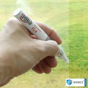 Kantenversiegelung FL4 | zwingend notwendiger Schutzlack-Stift für manche abschirmende Fensterfolien