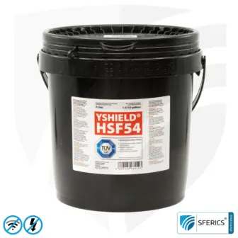 Abschirmfarbe HSF54 | HF Schirmdämpfung gegen Elektrosmog bis zu 90 dB bei 40 GHz | Klassiker von YSHIELD | TÜV SÜD zertifiziert | Effektiv bei 5G!