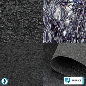 Abschirmvlies NCV95 | Schutz vor Elektrosmog durch elektrische Wechselfelder NF (Hausstrom) | Zur Verlegung. 40 dB Schirmdämpfung NF. 95 cm Breite.