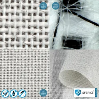 NATURELL ULTRA Abschirmstoff | ideal zur Herstellung von Baldachinen und Vorhängen | HF Schirmdämpfung gegen Elektrosmog bis zu 38 dB | Erdbar NF | 5G ready!