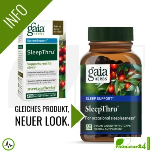 SLEEPTHRU von gaia HERBS | für erholsame Nächte | 60 Kapseln