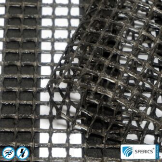 Abschirmendes Armierungsgewebe ARM40 | HF Schirmdämpfung gegen Elektrosmog bis zu 23 dB | Unter Putz und zur Verlegung. 100 cm Breite.