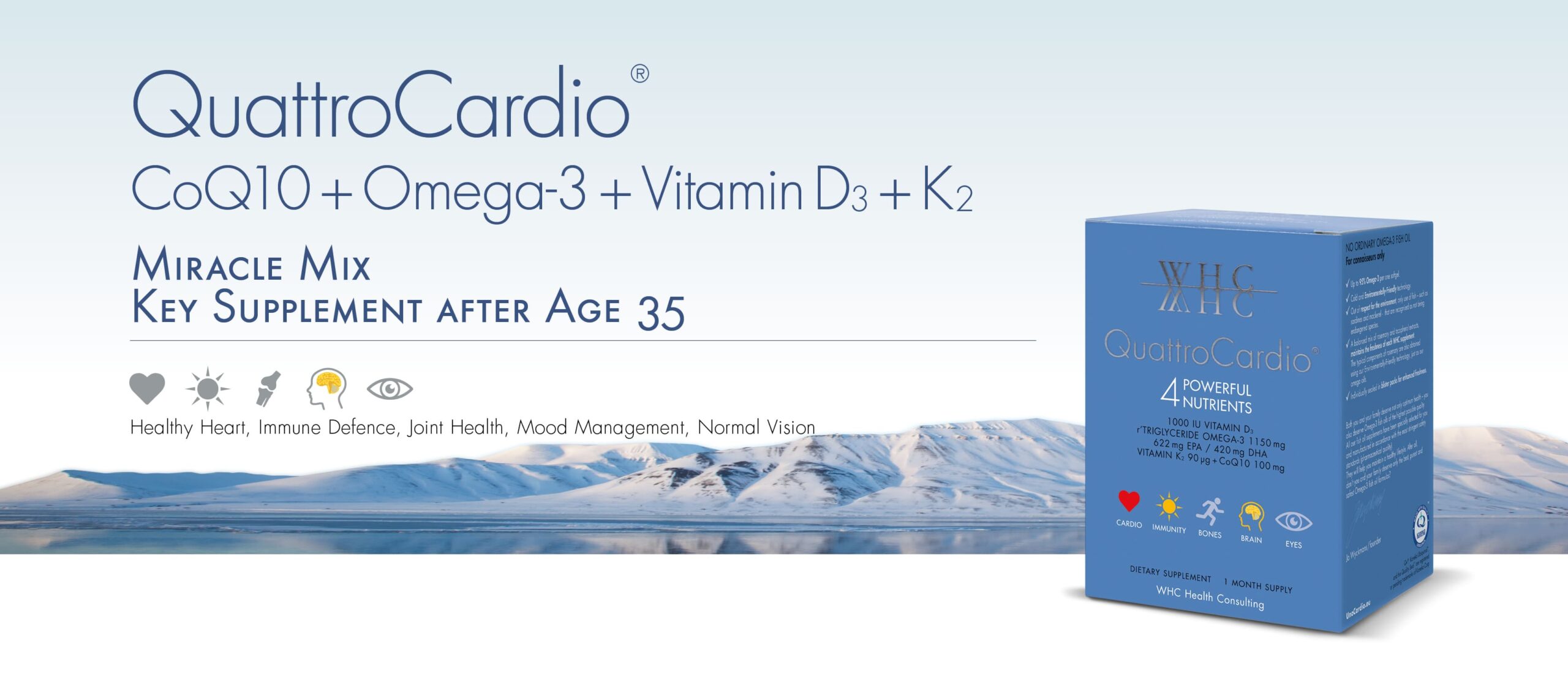 WHC QuattroCardio® (OMEGA-3 Fettsäuren, Vitamin D3, K2 und Q10 Ubichinol) | 90 Kapseln 18 WHC QuattroCardio® (OMEGA-3 Fettsäuren, Vitamin D3, K2 und Q10 Ubichinol) | 90 Kapseln