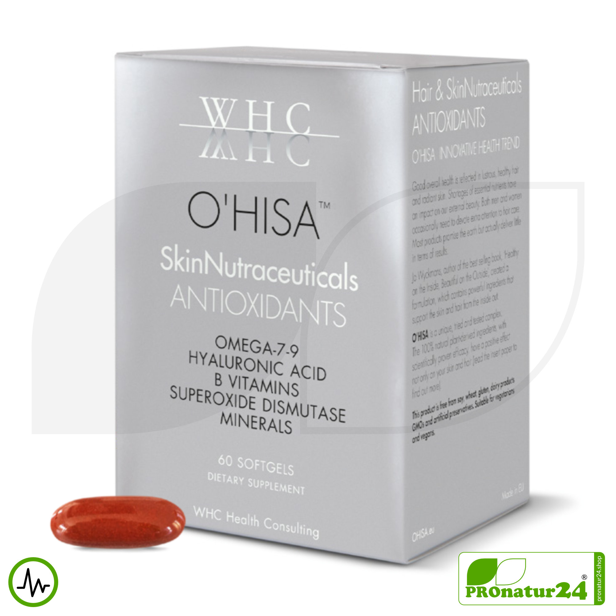 WHC O'HISA SkinNutraceuticals ANTIOXIDANTS | All-in-One Beauty Produkt mit Omega-7 und Omega-9 Fettsäuren, Vitaminen + Mineralien | 60 Softgelkapseln 11 WHC O'HISA SkinNutraceuticals ANTIOXIDANTS | All-in-One Beauty Produkt mit Omega-7 und Omega-9 Fettsäuren, Vitaminen + Mineralien | 60 Softgelkapseln