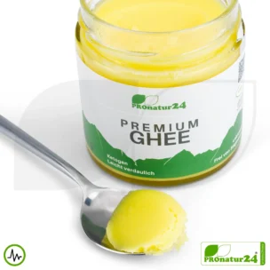 PREMIUM GHEE | Ayurvedisches Butterschmalz, zu 100% aus Heumilch (zertifizierte Weidehaltung AT) | von Hand abgefüllt im Glas | perfekt für Low Carb und Ketogene Ernährung