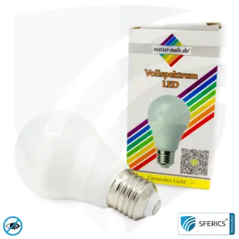 8 Watt LED Vollspektrum | Hell wie 60 Watt, 560 Lumen | CRI 95 | flimmerfrei | Tageslicht | E27 | Business Qualität