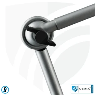 Geschirmte Lampe LONDON im Design SILBER | Schreibtischlampe für den hellen Arbeitplatz oder als geniale Werklampe | E27 Fassung