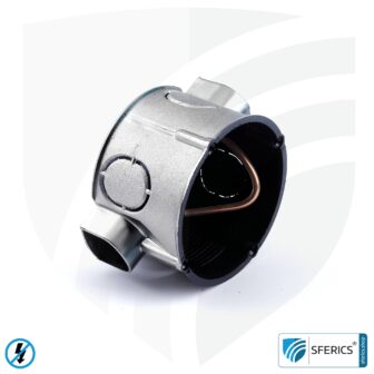 Geschirmte Unterputz Gerätedose, flach | 41 mm | Installationsdose unter Putz, als Abzweigdose oder Schalterdose | halogenfrei