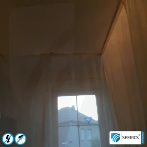 Abschirmender Baldachin Elektrosmog EMF | EINZELBETT | Abschirmwirkung HF bis 99,99 % (40 dB) | SFERICS® invest4life Programm | Hohe Reduktion von Handystrahlung, WLAN, usw.