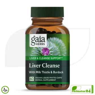 LIVER CLEANSE von gaia HERBS | Nahrungsergänzung für die Leber mit wertvollen Pflanzenextrakten | 60 Kapseln